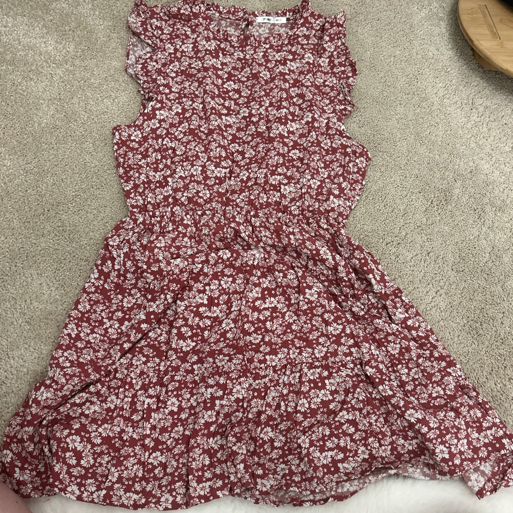 Red and White Mini Dress